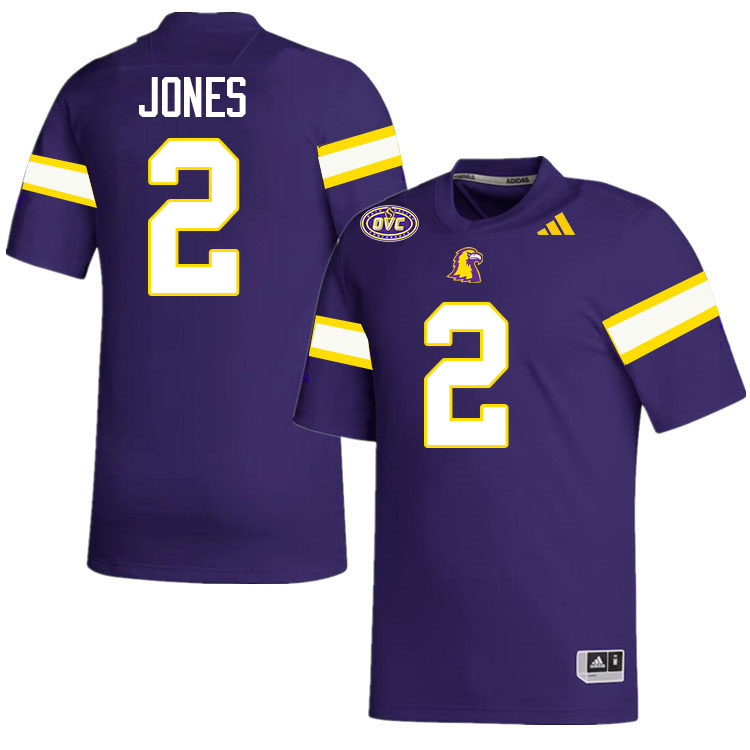 Tennessee Tech Golden Eagles #2 Tremel Jones College Football Jerseys,Uniforms-Purple